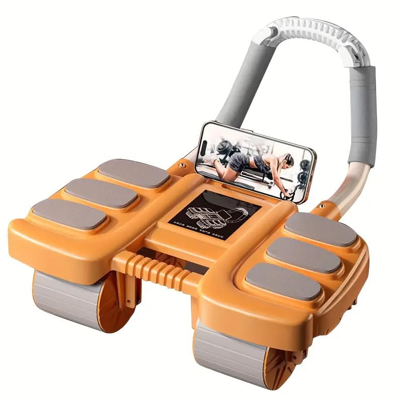 Auto-Rebound Ab Roller with Elbow Support