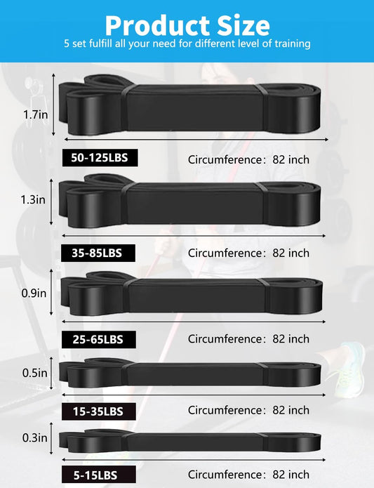 Pull-Up Assistance Resistance Bands Set