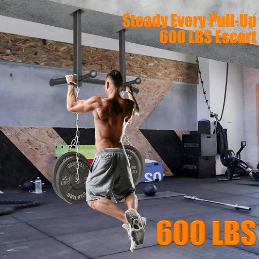 HWOOUSA Ceiling Mount Multi-Grip Pull Up Bar