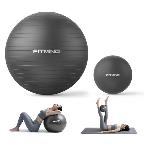 FITMIND Exercise Ball Set with Pump 22–30 Inch