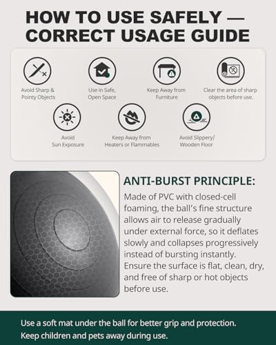 Trideer Stability Ball with Pump for Core Training