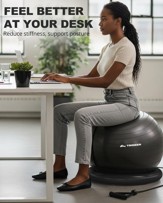 Trideer Ball Chair with Base & Bands for Home