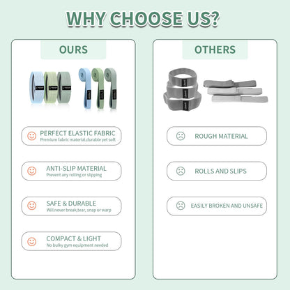 9-Piece Fabric Resistance Bands Set for Training