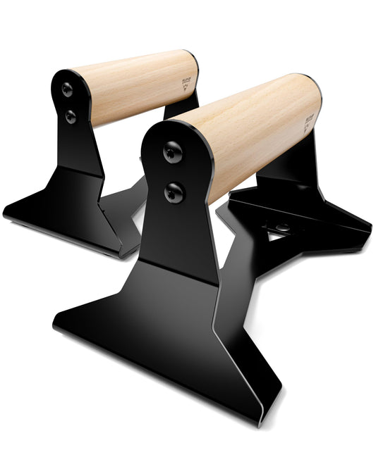 PULLUP & DIP Parallettes with Wooden Handles