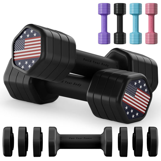4-in-1 Adjustable Dumbbell Set for Home Training