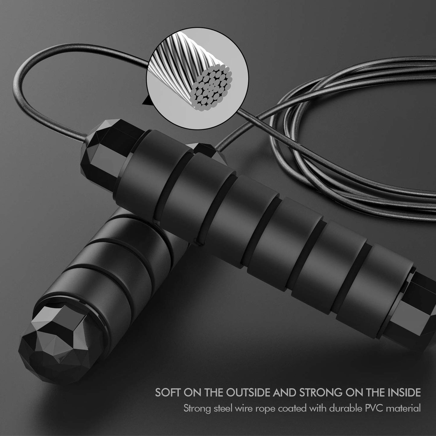 Adjustable Speed Jump Rope with Bearings
