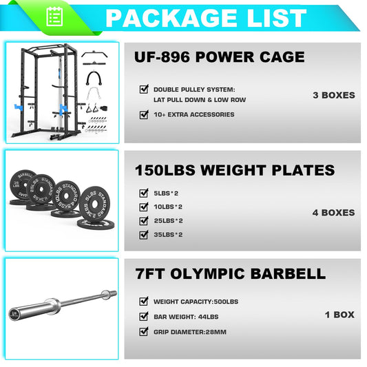ULTRA FUEGO Multi-Function Power Cage Rack