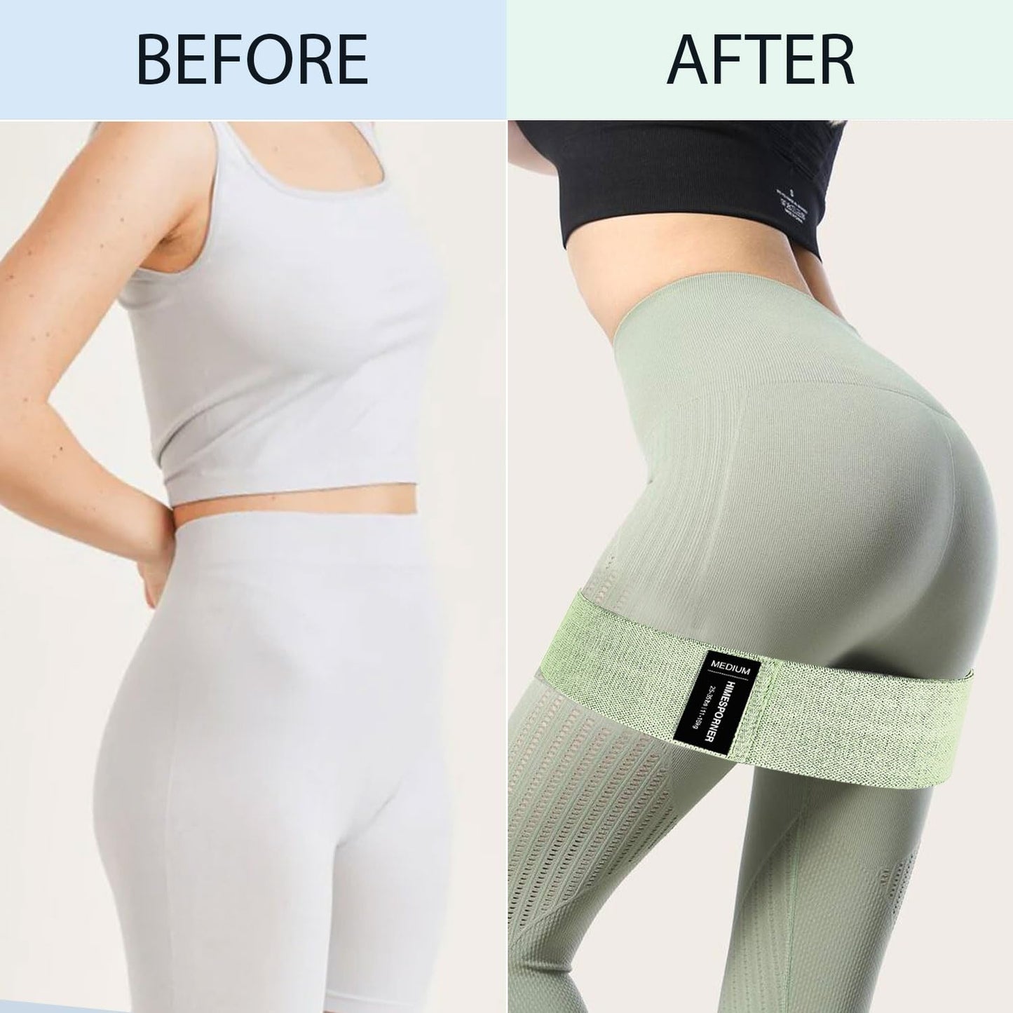 9-Piece Fabric Resistance Bands Set for Training