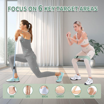 9-Piece Fabric Resistance Bands Set for Training