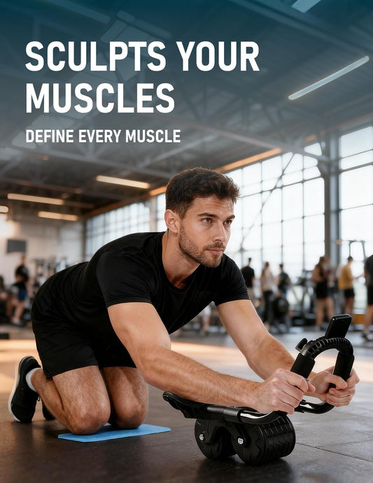 Tixahi Auto-Rebound Ab Roller with Timer