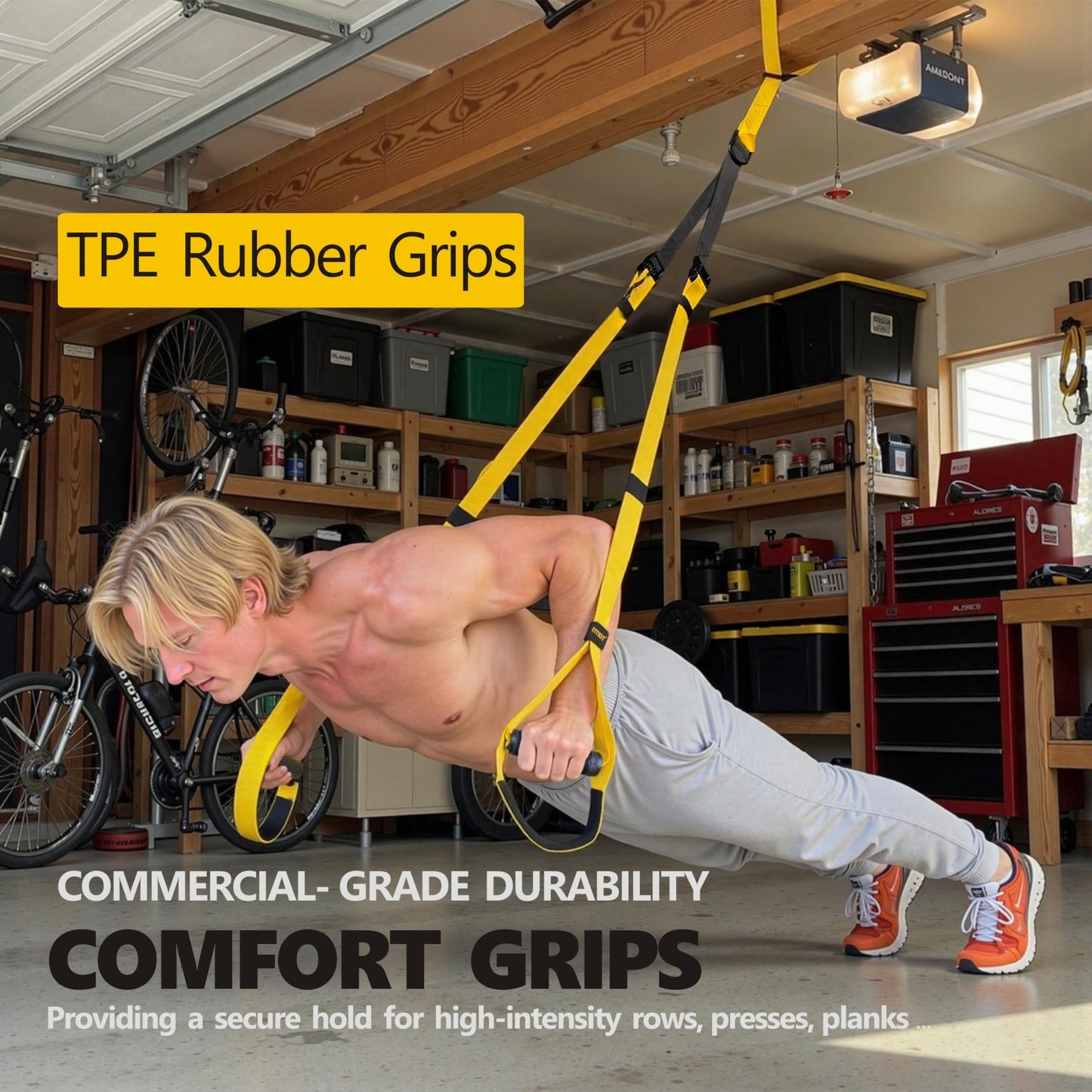 FITKIT Suspension Trainer with Door Anchor