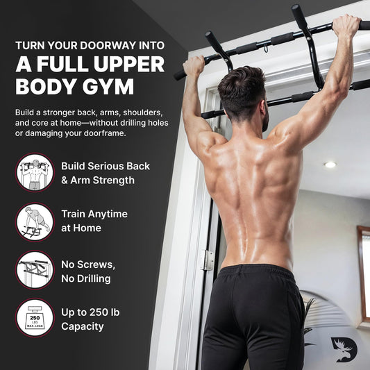 DMoose Doorway Pull Up Bar with Padded Grips