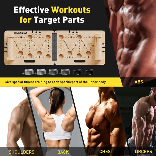 30-in-1 Foldable Push Up Board with Bands