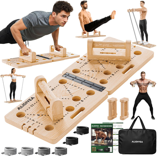 30-in-1 Foldable Push Up Board with Bands