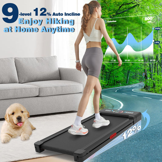 TRAILVIBER Walking Pad with 12% Incline